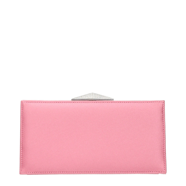 Jimmy Choo Pink Satin Clutch Bag