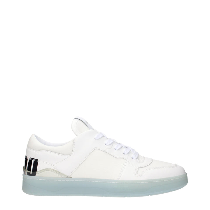 Jimmy Choo White Leather Low Top Sneakers