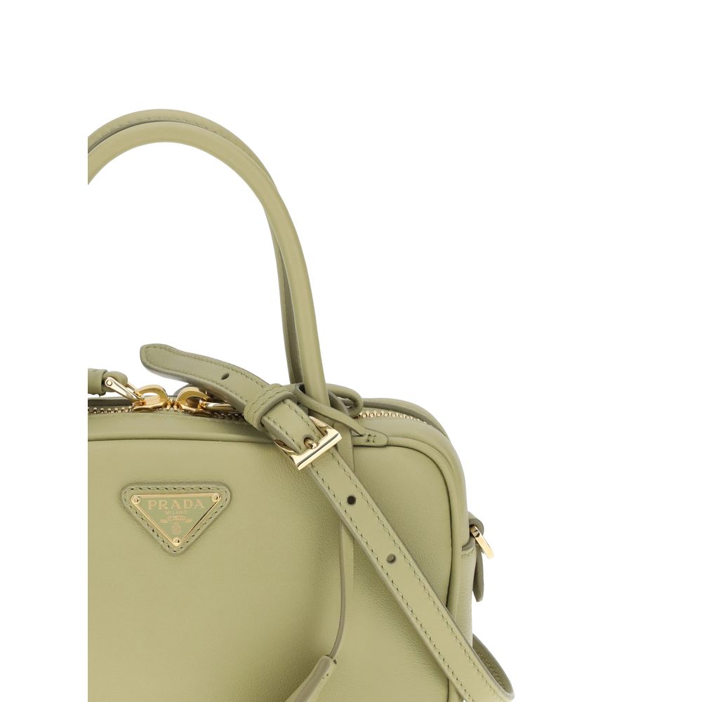 Prada Green Calf Leather Bos Taurus Handbag