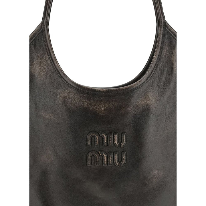 Miu Miu Brown Calf Leather Bos Taurus Shoulder Bag