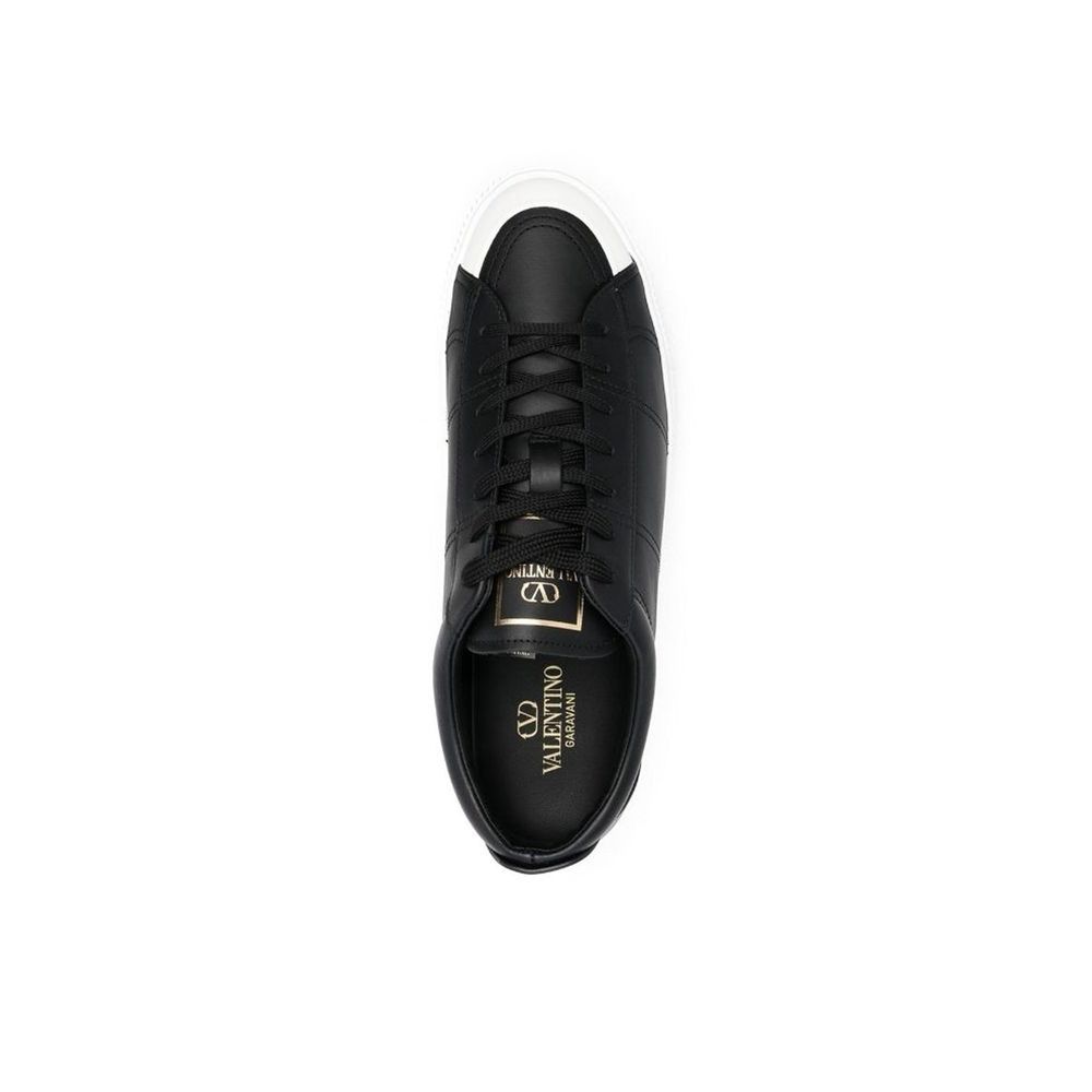 Valentino Garavani Black Calfskin Low Top Sneakers