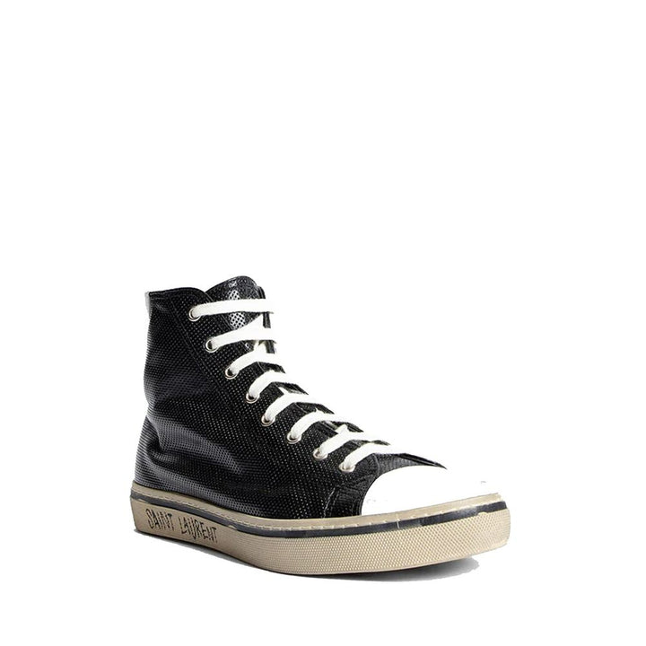 Saint Laurent Black Calfskin High Top Sneakers