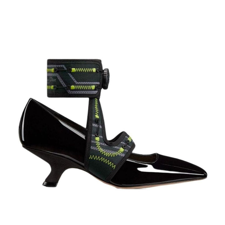 Dior Black Calfskin Mid Heel Pumps