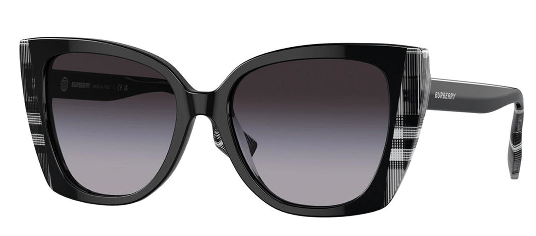 Burberry BE 4393 40518G Cat-Eye Plastic Multicolor Sunglasses with Grey Gradient Lens