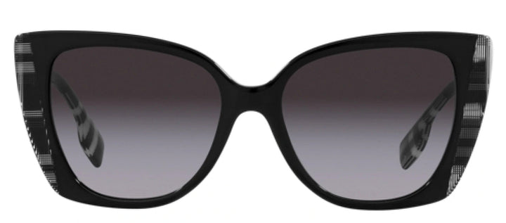 Burberry BE 4393 40518G Cat-Eye Plastic Multicolor Sunglasses with Grey Gradient Lens