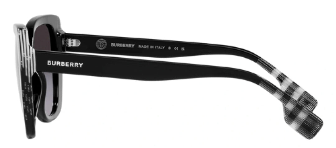 Burberry BE 4393 40518G Cat-Eye Plastic Multicolor Sunglasses with Grey Gradient Lens