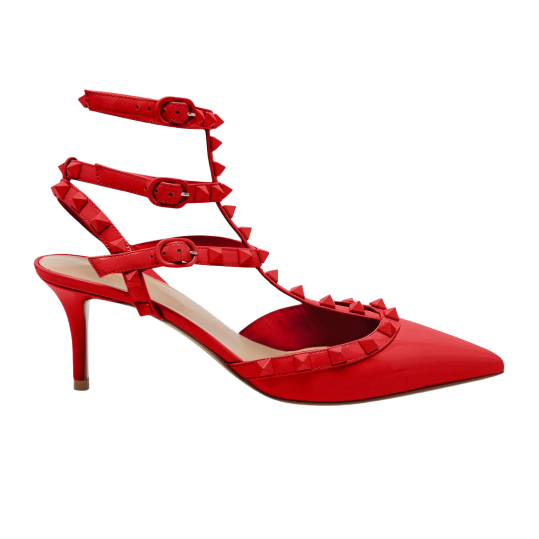 Valentino - Shoes - VALENTINO Rockstud Ankle - Strap Sandals - 3W0S0375YPX - Ask Me Wear