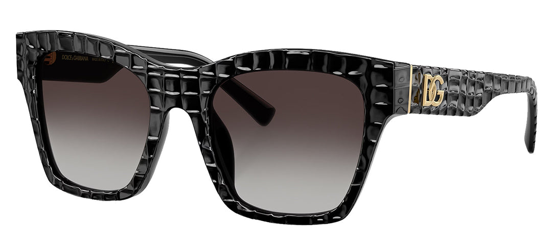 Dolce & Gabbana DG 4512 32888G Square Plastic Black Sunglasses with Grey Gradient Lens