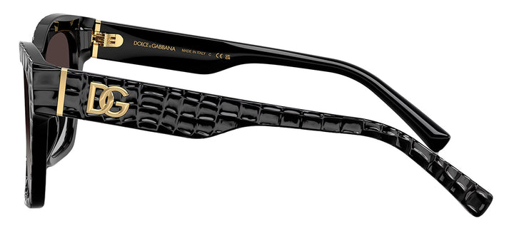 Dolce & Gabbana DG 4512 32888G Square Plastic Black Sunglasses with Grey Gradient Lens