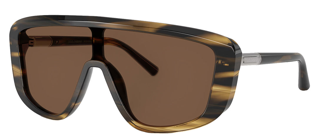 Dolce & Gabbana DG 4520 306373 Shield Plastic Brown Sunglasses with Brown Lens