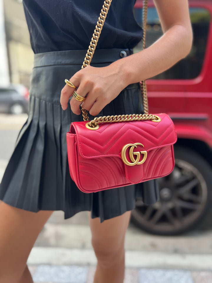 Gucci - GUCCI GG Marmont mini matelass'e shoulder bag - 446744 DTDIT 6433 - Ask Me Wear