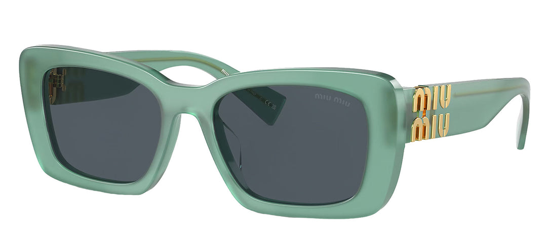 Miu Miu MU 07YS 19L09T Square Plastic Blue Sunglasses with Grey Lens