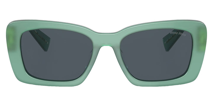 Miu Miu MU 07YS 19L09T Square Plastic Blue Sunglasses with Grey Lens