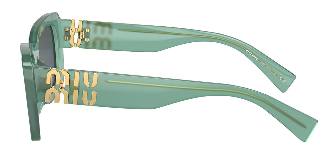 Miu Miu MU 07YS 19L09T Square Plastic Blue Sunglasses with Grey Lens