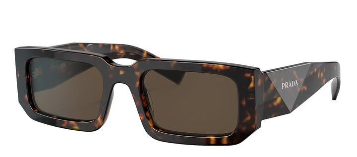 Prada PR 06YS 2AU8C1 Rectangle Plastic Tortoise Sunglasses with Brown Lens