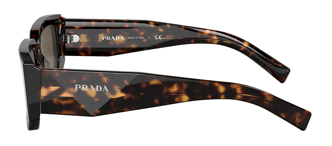 Prada PR 06YS 2AU8C1 Rectangle Plastic Tortoise Sunglasses with Brown Lens