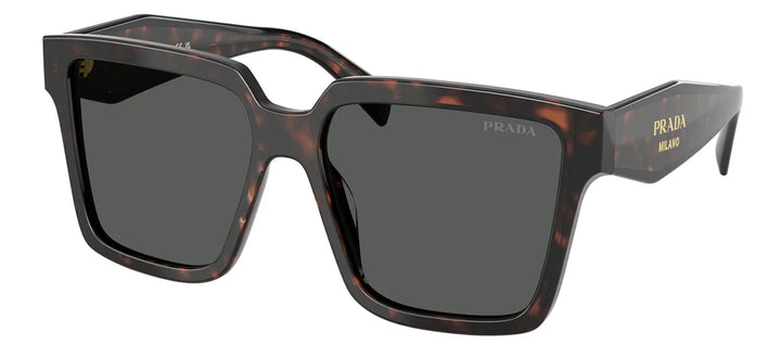Prada PR 24ZS 17N40L Square Plastic Tortoise Sunglasses with Grey Lens