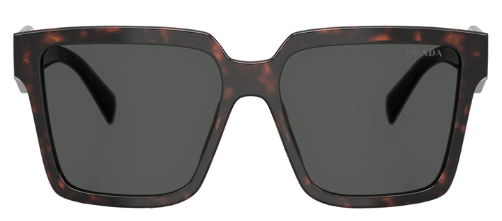 Prada PR 24ZS 17N40L Square Plastic Tortoise Sunglasses with Grey Lens