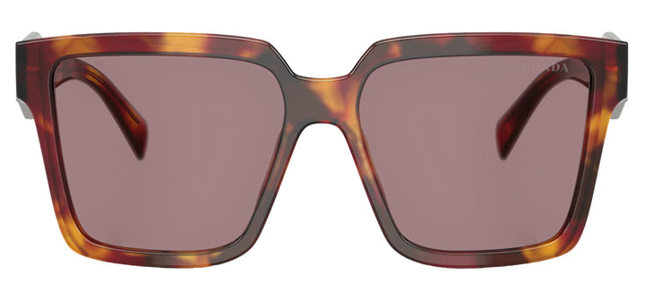 Prada PR 24ZS 22A20I Square Plastic Tortoise Sunglasses with Purple Lens