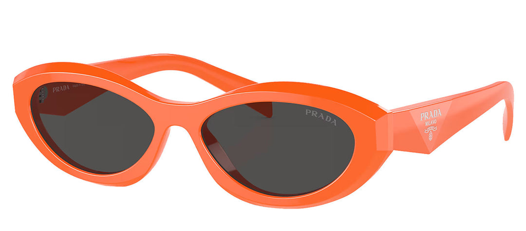 Prada PR 26ZS 12L08Z Irregular Acetate Orange Sunglasses with Dark Grey Lens