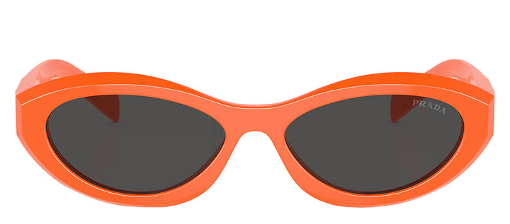 Prada PR 26ZS 12L08Z Irregular Acetate Orange Sunglasses with Dark Grey Lens