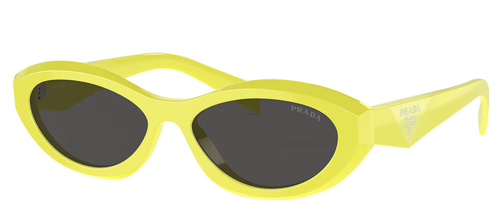 Prada PR 26ZS 13L08Z Oval Acetate Yellow Sunglasses with Dark Grey Lens