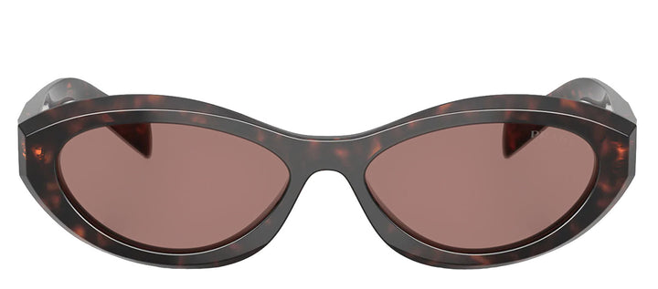 Prada PR 26ZS 17N60B Oval Plastic Tortoise Sunglasses with Brown Lens