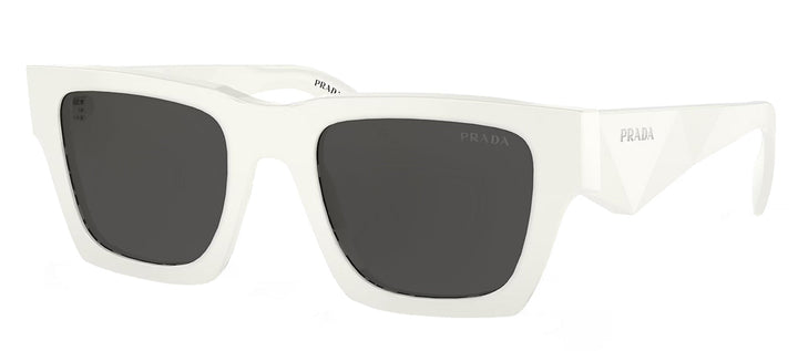 Prada PR A06S 17K08Z Pillow Acetate White Sunglasses with Grey Lens