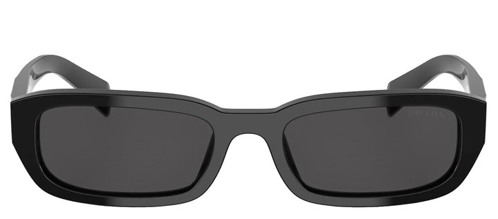 Prada PR B06S 16K08Z Rectangle Plastic Black Sunglasses with Grey Lens