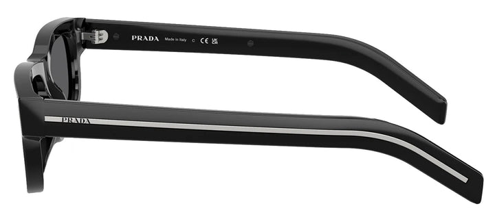 Prada PR B11S 16K731 Rectangle Plastic Black Sunglasses with Grey Lens