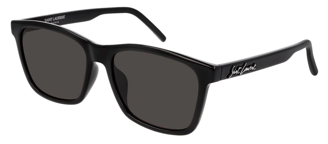 Saint Laurent SL 318/F 001 Square Injected Black Sunglasses with Black Lens