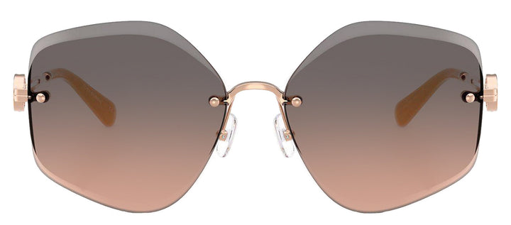 Tory Burch TY 6111 3358G9 Irregular Metal Gold Sunglasses with Grey Gradient Lens
