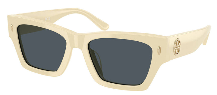 Tory Burch TY 7169U 194787 Rectangle Plastic Ivory Sunglasses with Grey Lens
