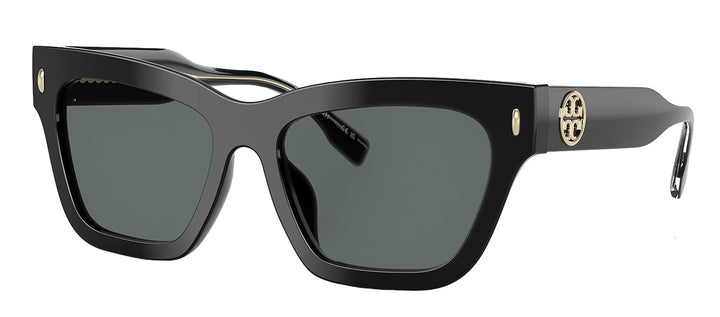 Tory Burch TY 7208U 170987 Cat-Eye Plastic Black Sunglasses with Grey Polarized Lens