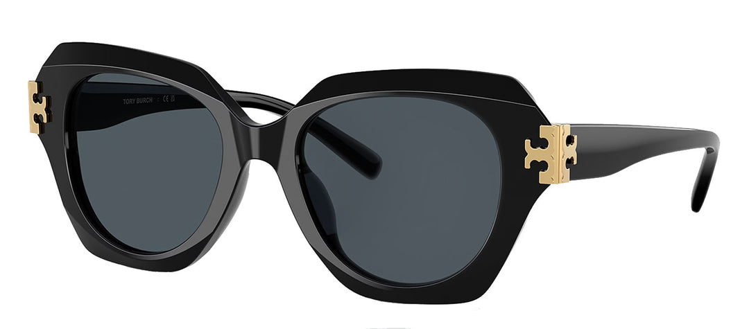 Tory Burch TY 7215U 170987 Cat-Eye Plastic Black Sunglasses with Grey Lens