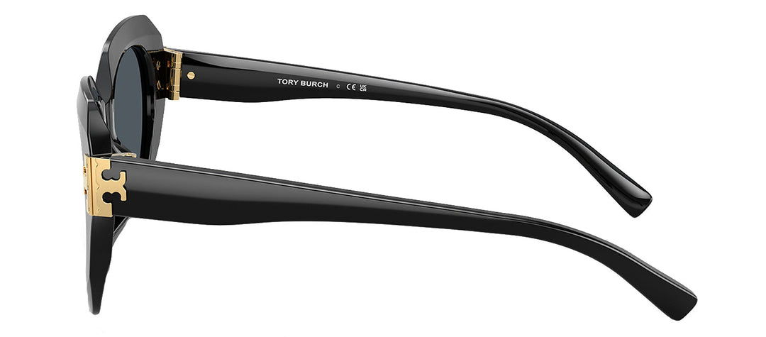 Tory Burch TY 7215U 170987 Cat-Eye Plastic Black Sunglasses with Grey Lens