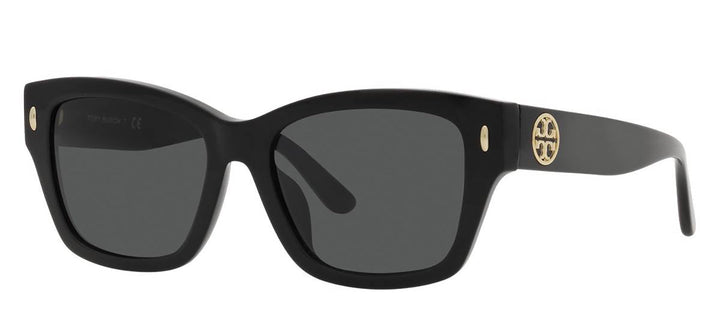 Tory Burch TY 7216U 170987 Cat-Eye Plastic Black Sunglasses with Grey Lens