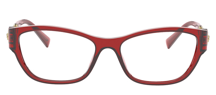 Versace VE 3288 388 Pillow Plastic Red Eyeglasses with Logo Stamped Demo Lenses