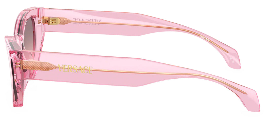 Versace VE 4488U 53705M Cat-Eye Plastic Pink Sunglasses with Rose Gradient Lens