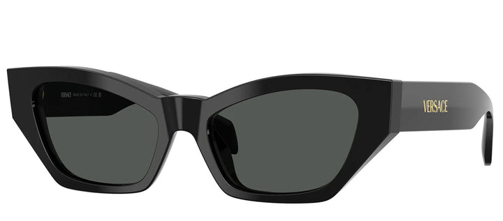 Versace VE 4488U GB1/87 Cat-Eye Plastic Black Sunglasses with Grey Lens