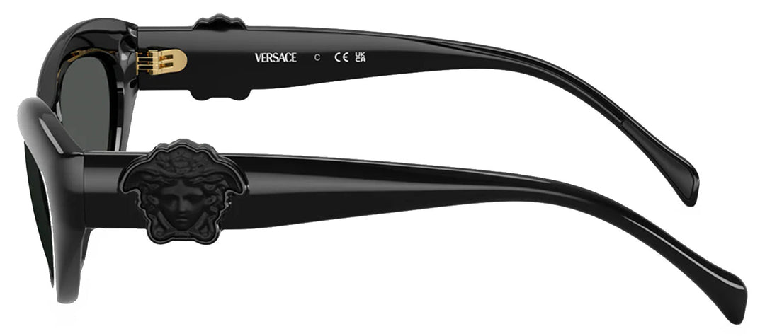 Versace KIDS VK 4005U GB1/87 Cat-Eye Plastic Black Sunglasses with Grey Lens