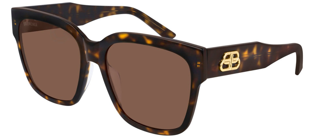 BalenciagaSunglasses - Balenciaga BB 0056S 002 Square Acetate Havana Sunglasses with Brown Lens - BB_0056S_002 - Ask Me Wear