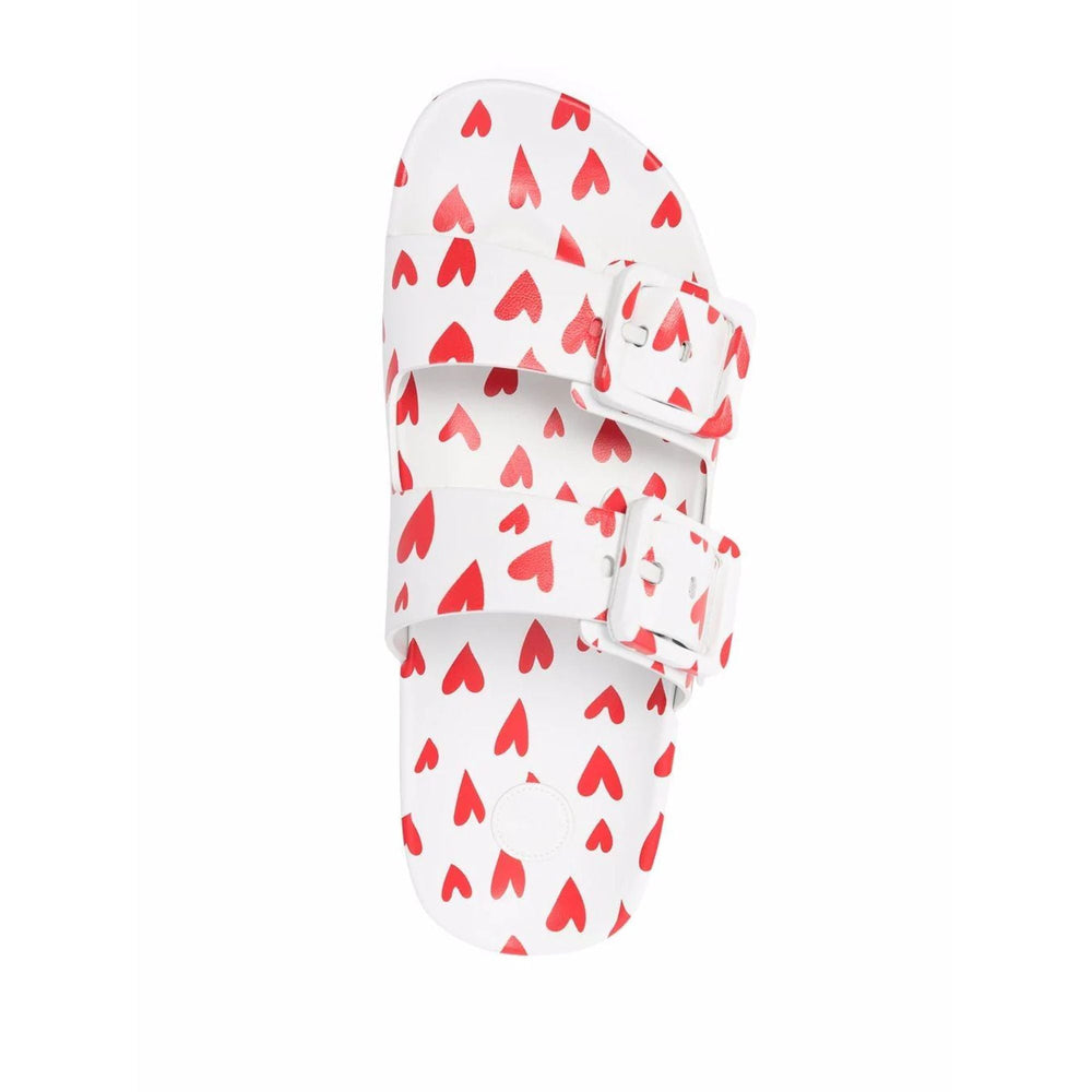 BalenciagaShoes - Balenciaga Logo Print Mallorca Flat Sandals 'White Pink Hearts' - 685638 WA2MD 9063 - Ask Me Wear