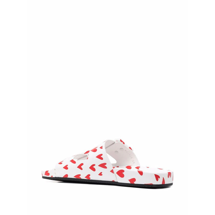 BalenciagaShoes - Balenciaga Logo Print Mallorca Flat Sandals 'White Pink Hearts' - 685638 WA2MD 9063 - Ask Me Wear