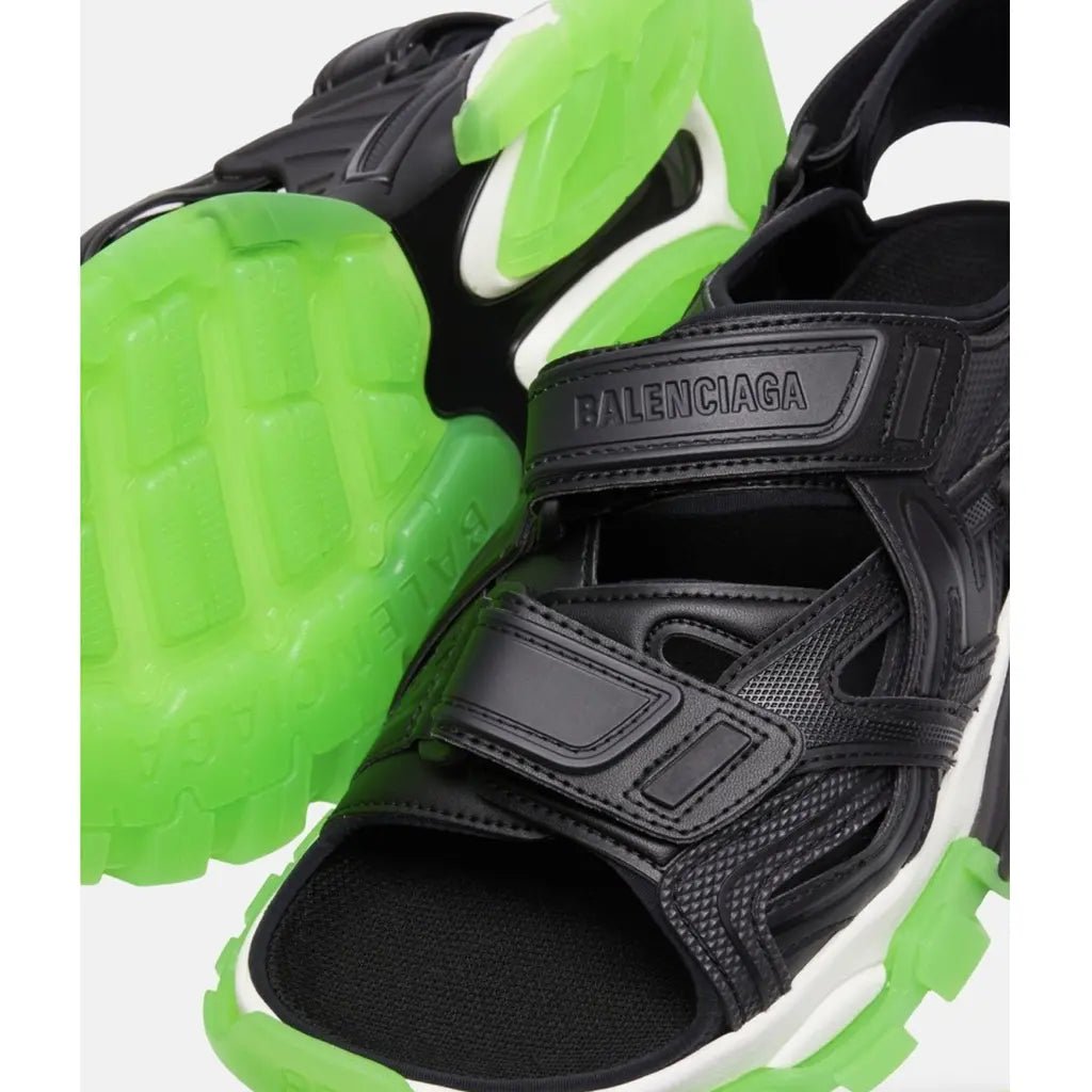 BalenciagaShoes - Balenciaga Track Sandal 'Black, White and Green Sole' - 655954 W2CC4 1038 - Ask Me Wear