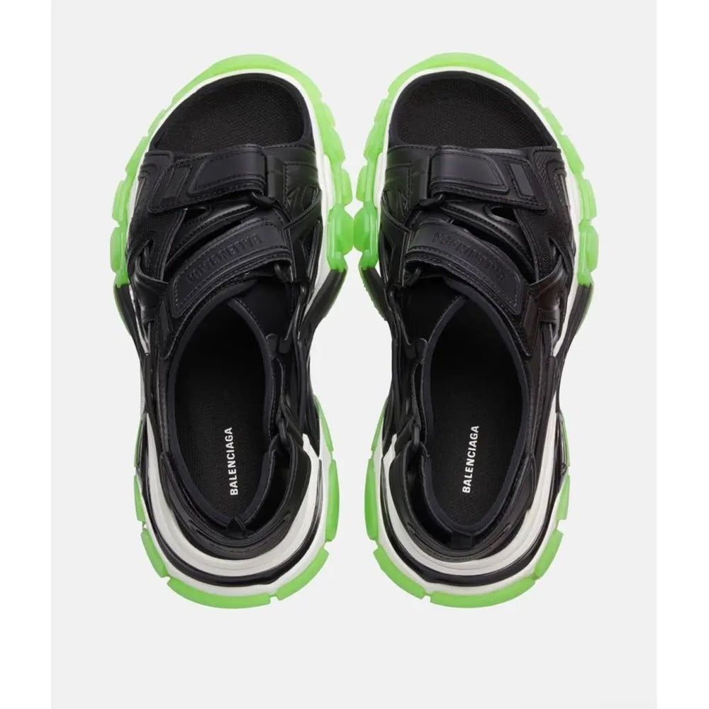 BalenciagaShoes - Balenciaga Track Sandal 'Black, White and Green Sole' - 655954 W2CC4 1038 - Ask Me Wear