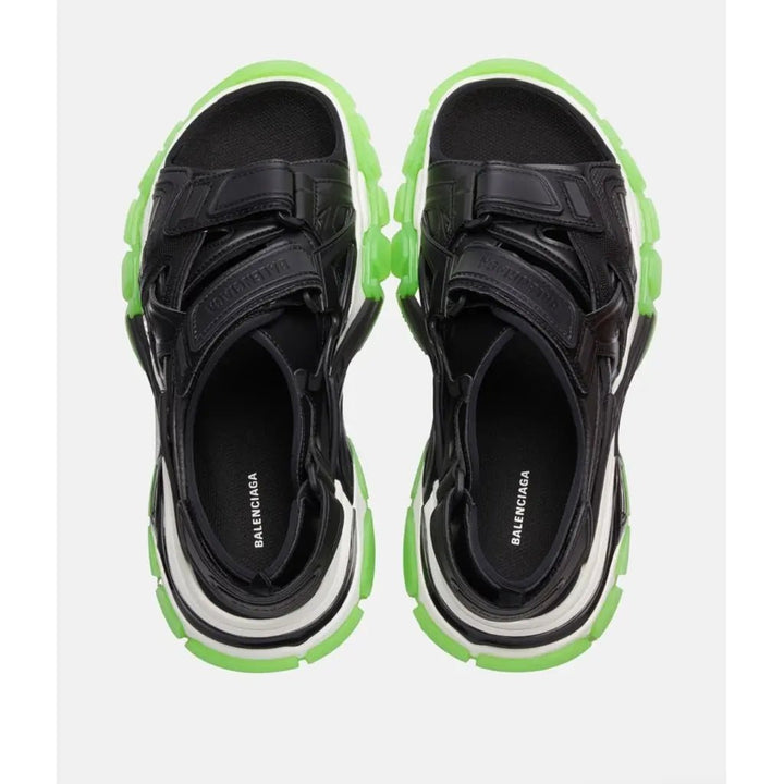 BalenciagaShoes - Balenciaga Track Sandal 'Black, White and Green Sole' - 655954 W2CC4 1038 - Ask Me Wear
