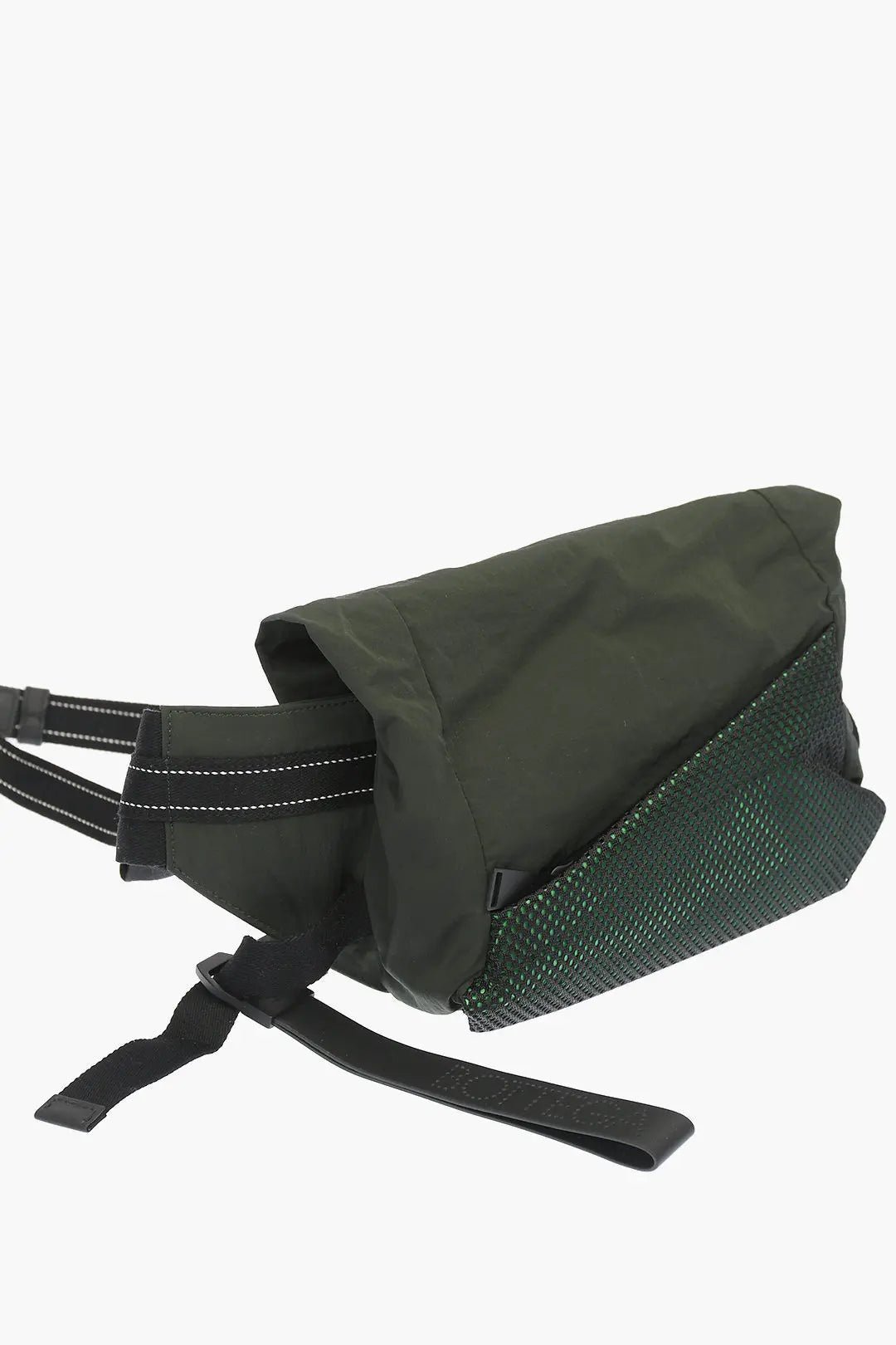Bottega VenetaBags - Bottega Veneta Mesh Detail Green Nylon Belt Bag - 574353VBOU1_3343 - Ask Me Wear