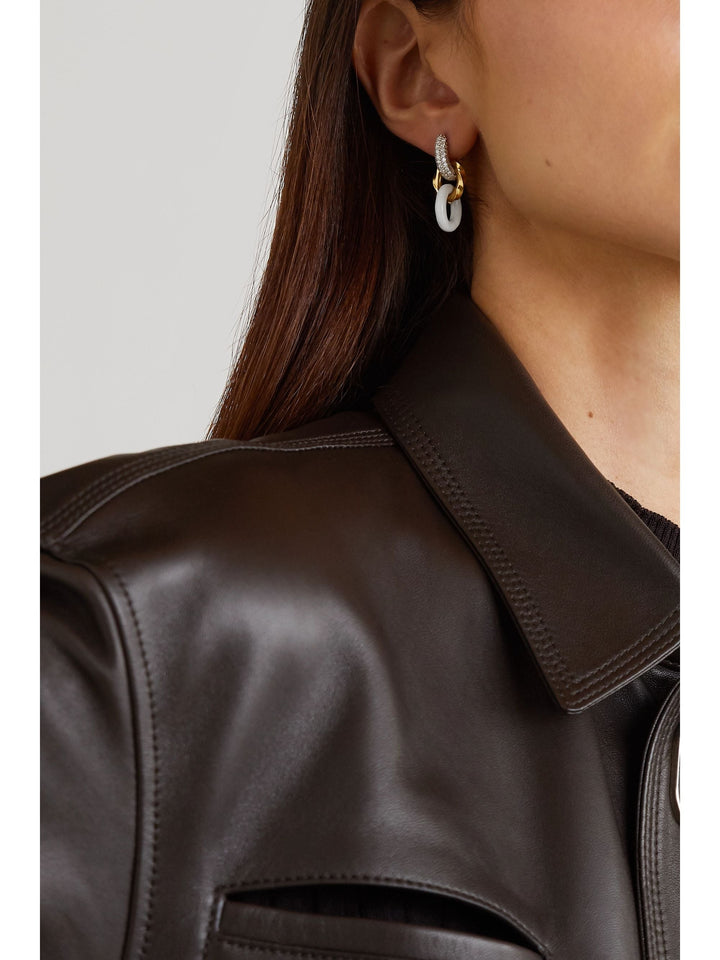 Bottega VenetaEarrings - Bottega Veneta Silver and gold - tone, enamel and crystal earrings - 629179VBOBH_9830 - Ask Me Wear