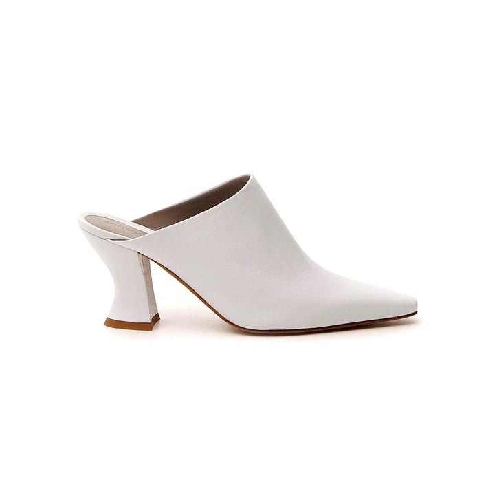 Bottega VenetaShoes - Bottega Veneta Almond Toe Leather Mules - 608838 VBSD0 9122 - Ask Me Wear